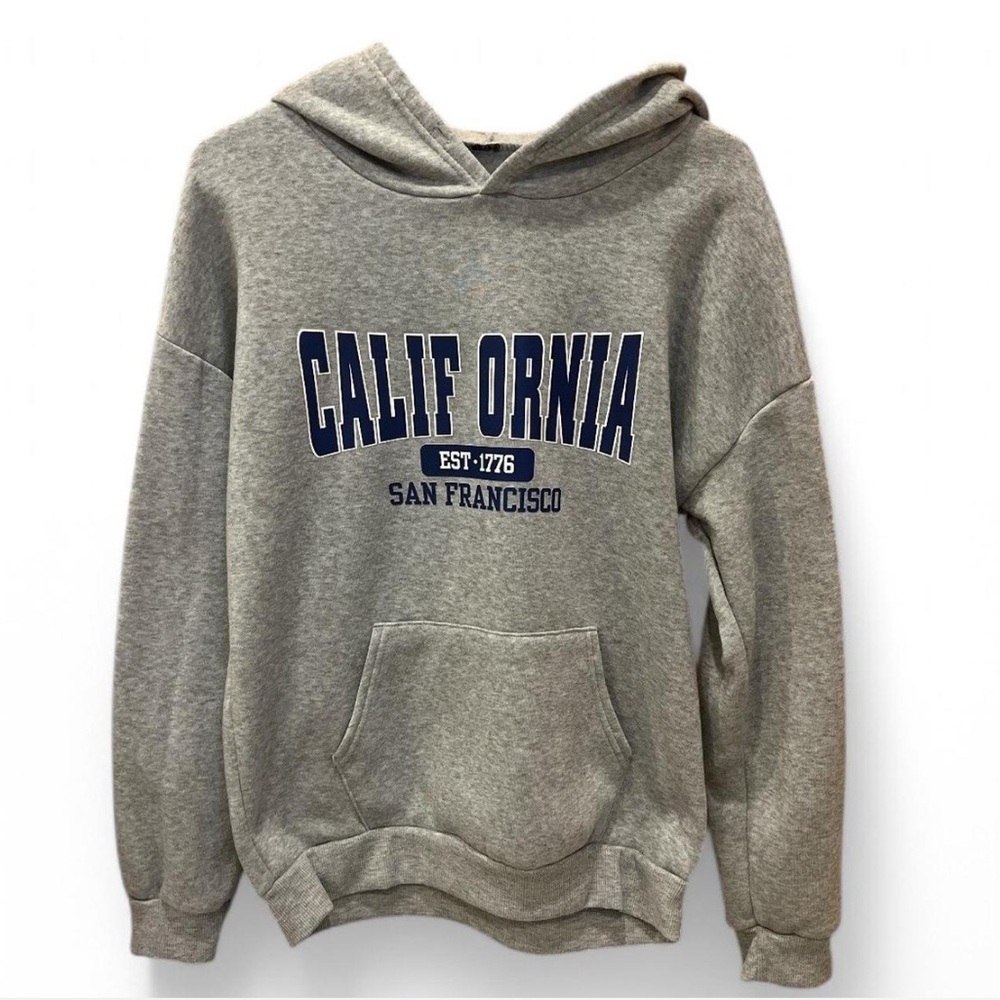 grey and blue California hoodie size medium